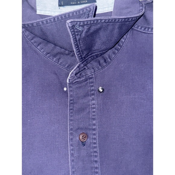 Vintage Chaps Ralph Lauren Mens Size Large Button Down Purple Shirt Crown Logo - Picture 5 of 6